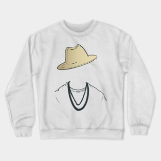 Invisible Man Face with Hat Crewneck Sweatshirt